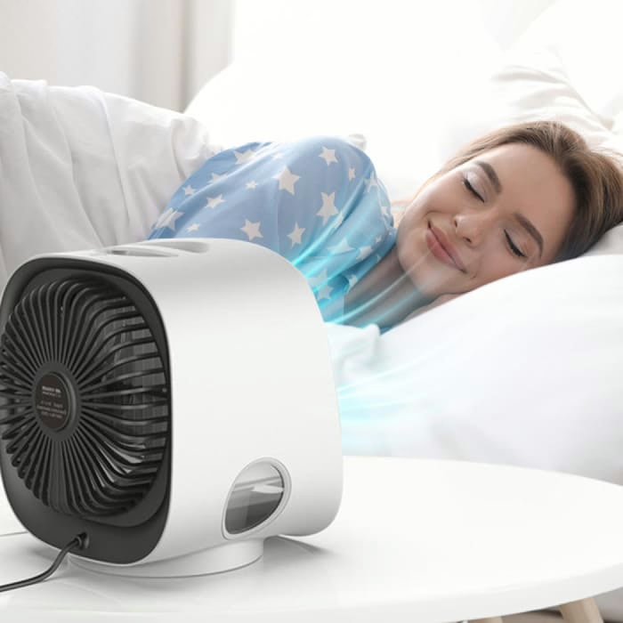 Step 3: enjoying cool air from the AiraBreeze portable air cooler