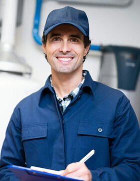 HVAC technician recommending the AiraBreeze portable air cooler